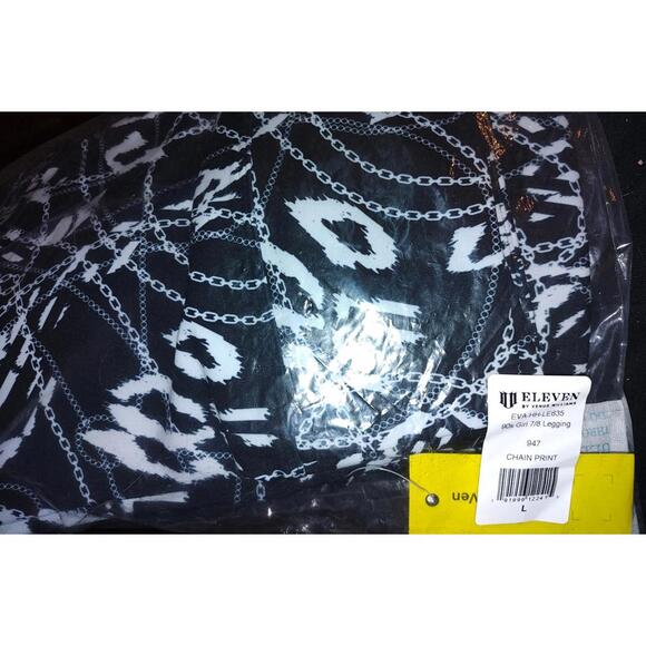 NWT Eleven Venus Williams leggings L 90s girl chain print - Picture 5 of 5